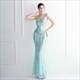 Sequin Spaghetti Strap Mermaid V-Neck Prom Dress
