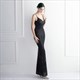 Sequin Spaghetti Strap Mermaid V-Neck Prom Dress
