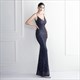 Sequin Spaghetti Strap Mermaid V-Neck Prom Dress