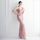 Sequin Spaghetti Strap Mermaid V-Neck Prom Dress