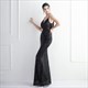 Sequin V-Neck Backless Long Prom Dress With Beading