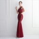 One Shoulder Sheath Sequin Prom Dress With Beading