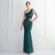 One Shoulder Sheath Sequin Prom Dress With Beading