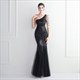 One Shoulder Sheath Sequin Prom Dress With Beading