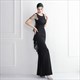 Mermaid Beaded Backless Prom Dress With Cascading Ruffles