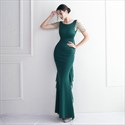 Mermaid Beaded Backless Prom Dress With Cascading Ruffles