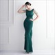 Mermaid Beaded Backless Prom Dress With Cascading Ruffles