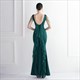 Mermaid Beaded Backless Prom Dress With Cascading Ruffles