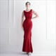 Mermaid Beaded Backless Prom Dress With Cascading Ruffles