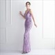V-Neck Spaghetti Strap Sequin Backless Prom Dress