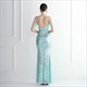V-Neck Spaghetti Strap Sequin Backless Prom Dress
