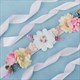 Rhinestone Wedding Sash Belt With Flower Embellished