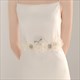 Rhinestone Wedding Sash Belt With Flower Embellished