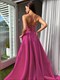 A-Line Spaghetti Strap Prom Dress With Corset Back