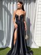 A-Line Spaghetti Strap Prom Dress With Corset Back