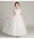 Lace Applique Sleeveless Tulle Birthday Princess Dress