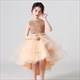 Sequin Sleeveless Tulle High Low Birthday Dress