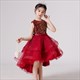 Sequin Sleeveless Tulle High Low Birthday Dress