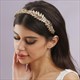 Handmade Leaf Bridal Headpieces With Rhinestone Accents