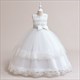 Spitzenverziertes Tüll Blumenmädchenkleid mit Schleifen