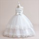 Spitzenverziertes Tüll Blumenmädchenkleid mit Schleifen