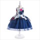 Sleeveless Floral Print Flower Girl Dress With Bow Back