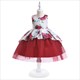 Sleeveless Floral Print Flower Girl Dress With Bow Back