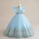 Lace Embellished Flutter Sleeve Flower Girl Dress