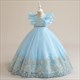 Lace Embellished Flutter Sleeve Flower Girl Dress