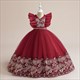 Lace Embellished Flutter Sleeve Flower Girl Dress