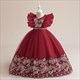 Lace Embellished Flutter Sleeve Flower Girl Dress