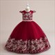 Lace Embellished Cap Sleeve Flower Girl Dress