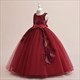 Lace Applique Tulle Flower Girl Dress With Bows