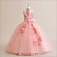 Lace Applique Tulle Flower Girl Dress With Bows