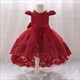 V-Back Tulle Flower Girl Dress With Pearls And Bow