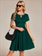 Mini Wholesale Cocktail Dresses Round Neck Rhinestone