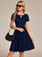 Mini Wholesale Cocktail Dresses Round Neck Rhinestone