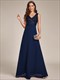 Chiffon Evening Dresses Sleeveless V-Neck Sequin