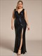 Hot High Split Wholesale Evening Dresses Plus Sleeveless Sparkly Sequin