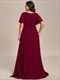 Plus Round Neck Pleated Wholesale Bridesmaid Dresses