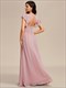 V Neck Pleated Belted Ruffles Wholesale Bridesmaid Dresses