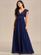 V Neck Pleated Belted Ruffles Wholesale Bridesmaid Dresses