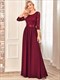 Elegantes Empire-Taille Großhandel Brautjungfernkleider mit langen Spitzenärmeln