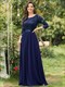 Elegantes Empire-Taille Großhandel Brautjungfernkleider mit langen Spitzenärmeln