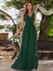 Maxi Long Wholesale Evening Dresses Double V-Neck Elegant