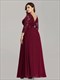 Plus Size Lace Wholesale Bridesmaid Dresses With Long Lace Sleeve