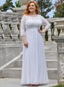 Plus Size Lace Wholesale Bridesmaid Dresses With Long Lace Sleeve