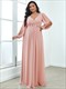 Wholesale Chiffon Plus Size Evening Dresses With Long Lantern Sleeves
