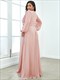 Wholesale Chiffon Plus Size Evening Dresses With Long Lantern Sleeves
