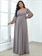 Wholesale Chiffon Plus Size Evening Dresses With Long Lantern Sleeves